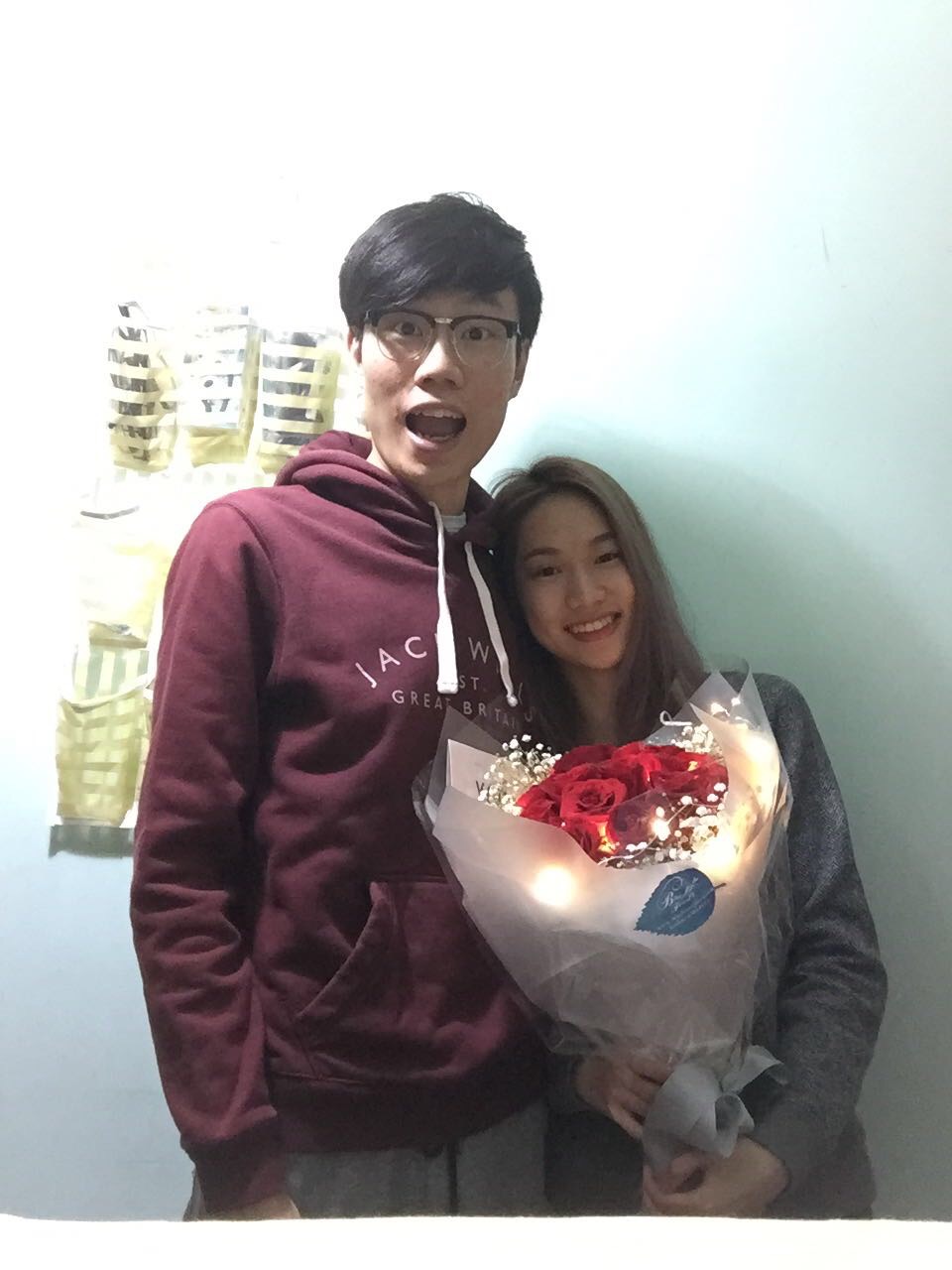 客人满意回照片及好评*玫瑰花束*