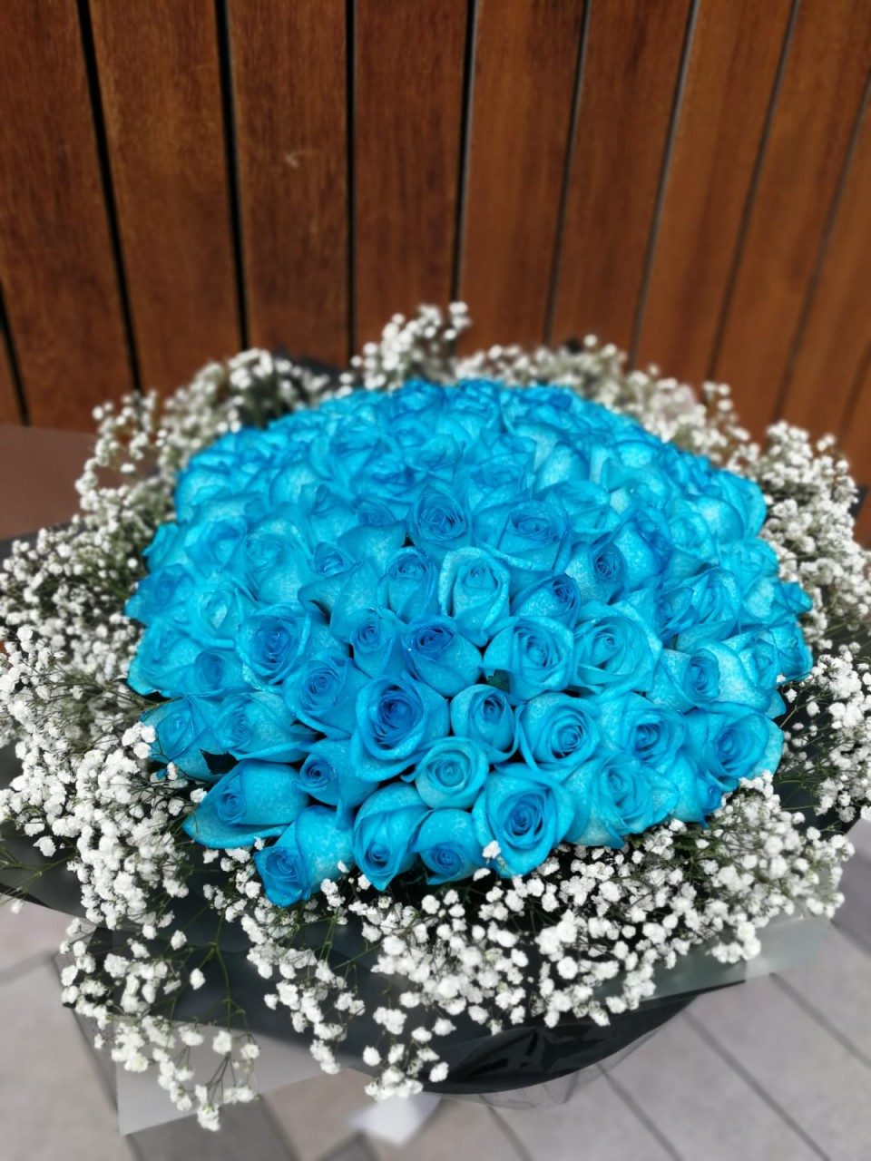 海藍玫瑰99枝玫瑰花束
